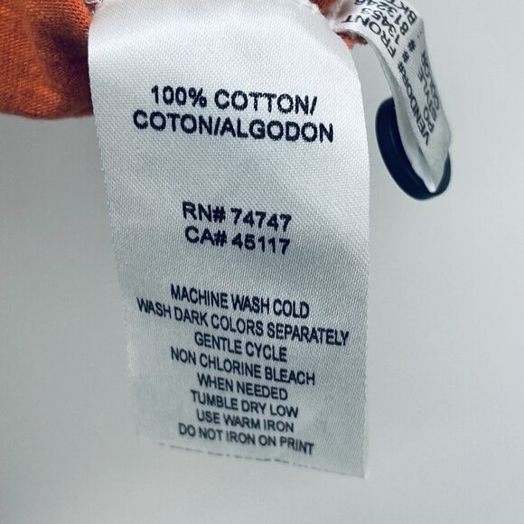 A 67 Shirt Size L Men’s Authentic Worlwide Sport Polo Orange Cotton - Picture 5 of 8